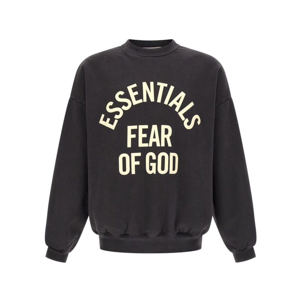 FEAR OF GOD ESSENTIAL Black Cotton Men's Sweatshirt